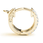 Elegant 5 Inch 14kt White Gold 3-Row Flat Hoop Earrings with 0.54 cttw SI2, H-I Diamonds