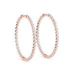 1 Inch Single Prong Round Hoop Earring