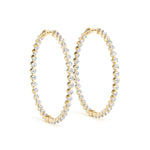 1 Inch Single Prong Round Hoop Earring
