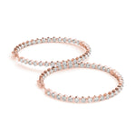 1 Inch Single Prong Round Hoop Earring