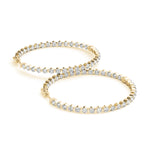 1 Inch Single Prong Round Hoop Earring