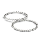 1 Inch Single Prong Round Hoop Earring