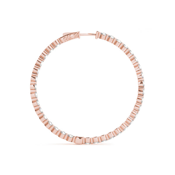 1 Inch Single Prong Round Hoop Earring