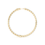1 Inch Single Prong Round Hoop Earring