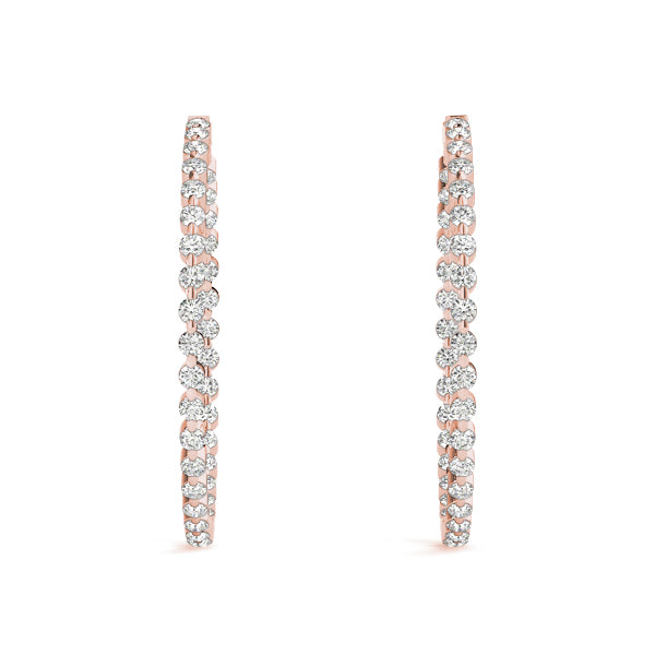 1 Inch Single Prong Round Hoop Earring