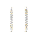 1 Inch Single Prong Round Hoop Earring