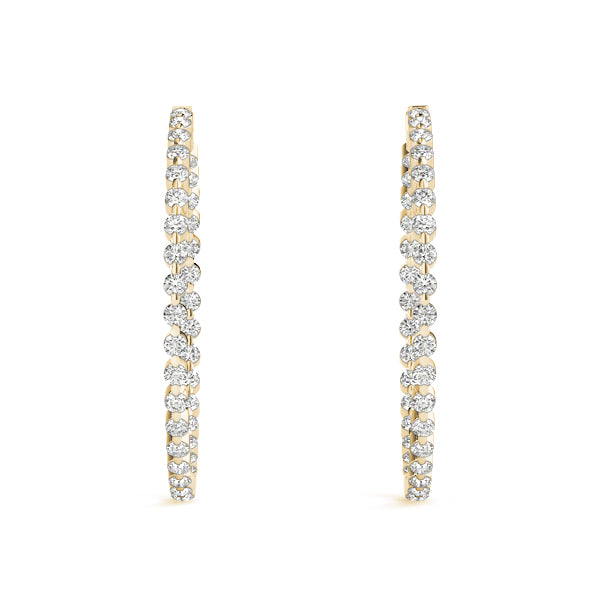 1 Inch Single Prong Round Hoop Earring