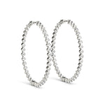 1 Inch Single Prong Round Hoop Earring