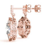 SCALLOPED OV HALO EARRINGS