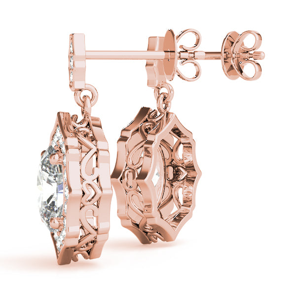 SCALLOPED OV HALO EARRINGS