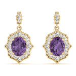 SCALLOPED OV HALO EARRINGS