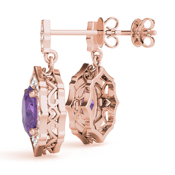 SCALLOPED OV HALO EARRINGS