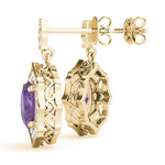 SCALLOPED OV HALO EARRINGS