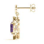 SCALLOPED OV HALO EARRINGS