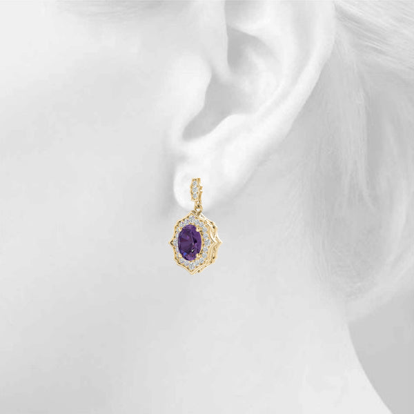 SCALLOPED OV HALO EARRINGS