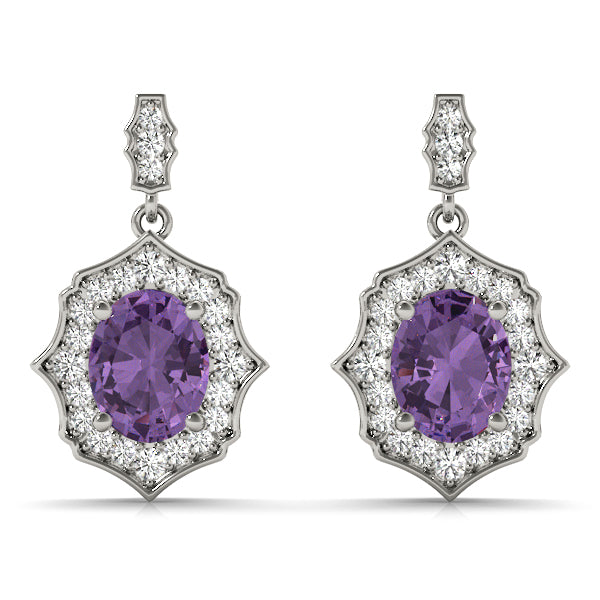 SCALLOPED OV HALO EARRINGS