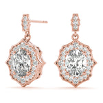 SCALLOPED OV HALO EARRINGS