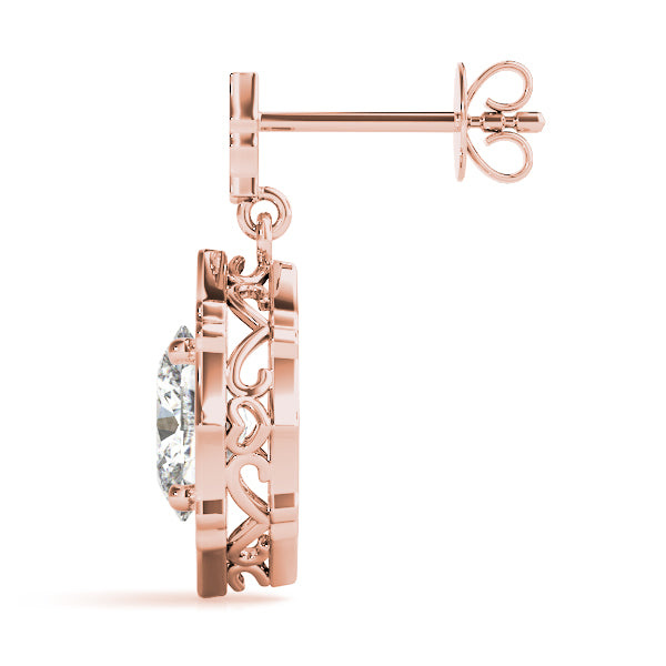 SCALLOPED OV HALO EARRINGS