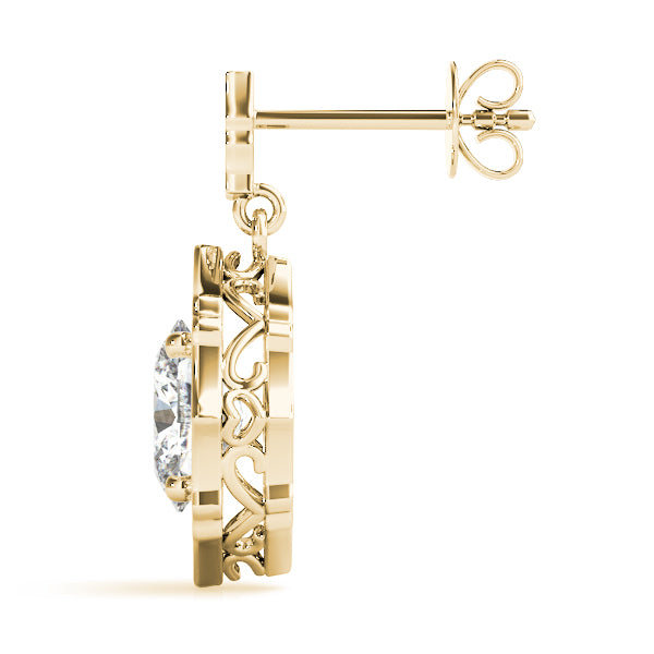 SCALLOPED OV HALO EARRINGS