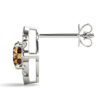 1/2 CT TW Round Diamond Semi-Mount Fashion Earrings in 14kt White Gold