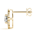 1/2 CT TW Round Diamond Semi-Mount Fashion Earrings in 14kt White Gold