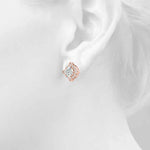 1/2 CT TW Round Diamond Semi-Mount Fashion Earrings in 14kt White Gold