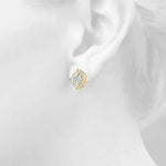 1/2 CT TW Round Diamond Semi-Mount Fashion Earrings in 14kt White Gold