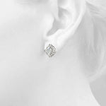 1/2 CT TW Round Diamond Semi-Mount Fashion Earrings in 14kt White Gold