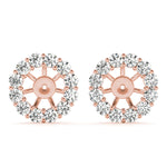 Elegant Earring Jacket for 1.0 CT Center Stone - STYLE 