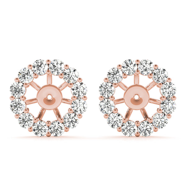 Elegant Earring Jacket for 1.0 CT Center Stone - STYLE 