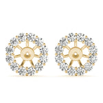 Elegant Earring Jacket for 1.0 CT Center Stone - STYLE 
