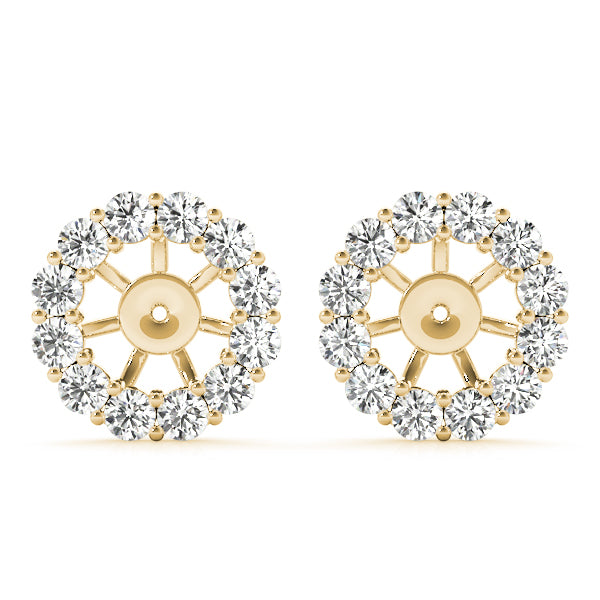 Elegant Earring Jacket for 1.0 CT Center Stone - STYLE 