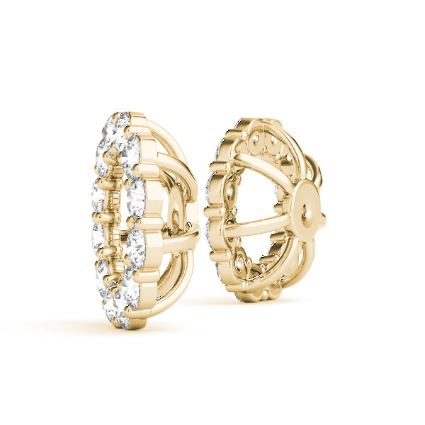 Elegant Earring Jacket for 1.0 CT Center Stone - STYLE 