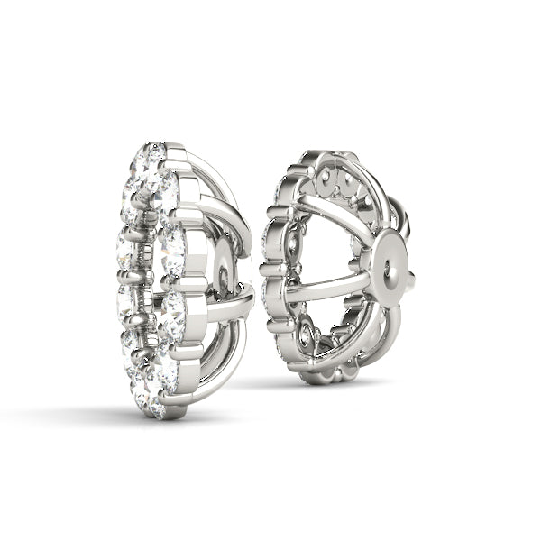 Elegant Earring Jacket for 1.0 CT Center Stone - STYLE 