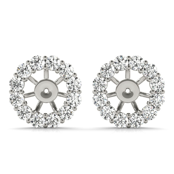 Elegant Earring Jacket for 1.0 CT Center Stone - STYLE 
