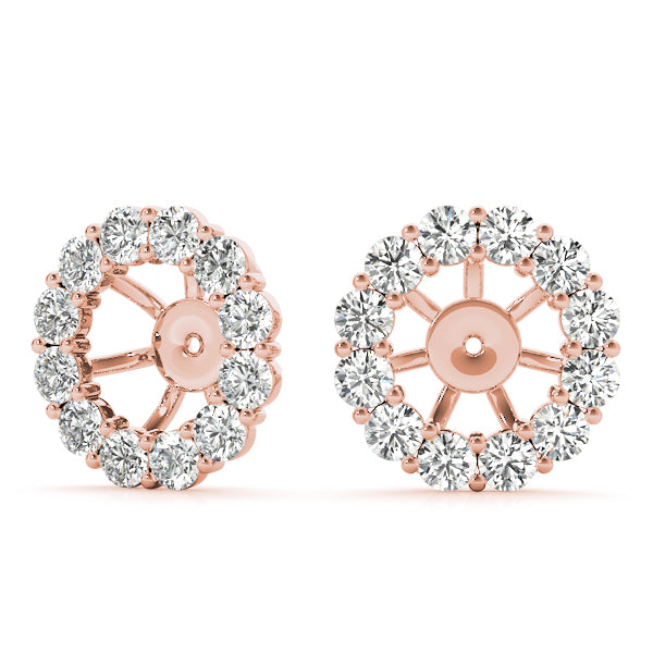 Elegant Earring Jacket for 1.0 CT Center Stone - STYLE 
