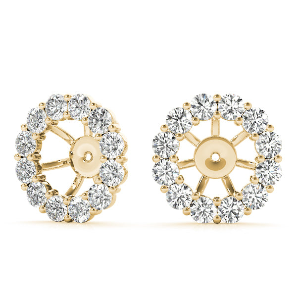 Elegant Earring Jacket for 1.0 CT Center Stone - STYLE 