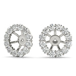Elegant Earring Jacket for 1.0 CT Center Stone - STYLE 