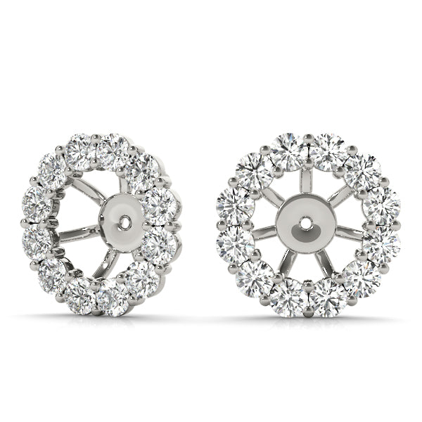 Elegant Earring Jacket for 1.0 CT Center Stone - STYLE 