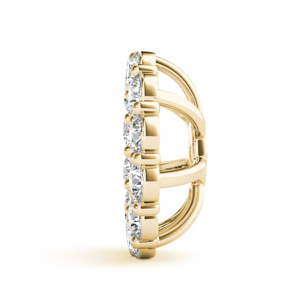 Elegant Earring Jacket for 1.0 CT Center Stone - STYLE 