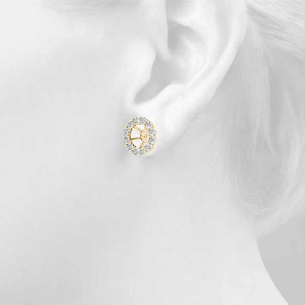 Elegant Earring Jacket for 1.0 CT Center Stone - STYLE 