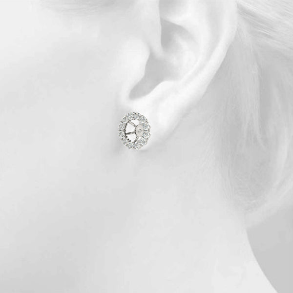 Elegant Earring Jacket for 1.0 CT Center Stone - STYLE 