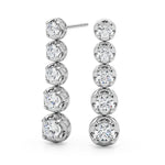 Elegant 14kt White Gold Diamond Earrings - 0.84 cttw SI2, H-I
