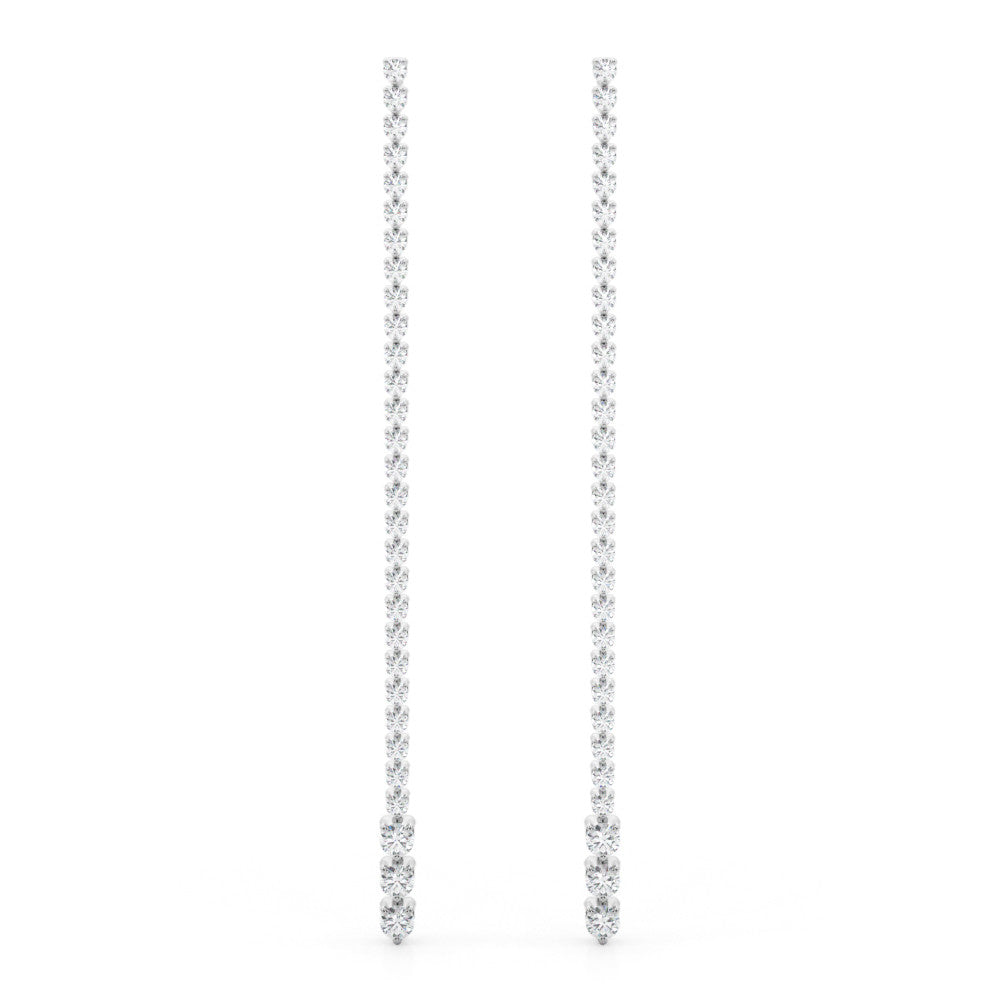Exquisite 14kt White Gold Diamond Earrings - 2.22 CTTW SI2, H-I