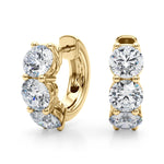 14kt White Gold 0.96 CTTW Diamond Hoop Earrings - STYLE 