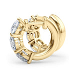 14kt White Gold 0.96 CTTW Diamond Hoop Earrings - STYLE 