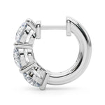 14kt White Gold 0.96 CTTW Diamond Hoop Earrings - STYLE 