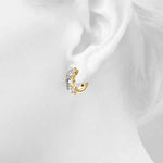 14kt White Gold 0.96 CTTW Diamond Hoop Earrings - STYLE 