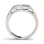 Exquisite 14k White Gold Princess Cut Diamond Wedding Band - 1.20 CTW Princess Style Ring