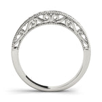 Elegant Princess Cut Fancy Shape Diamond Wedding Band in 14kt White Gold